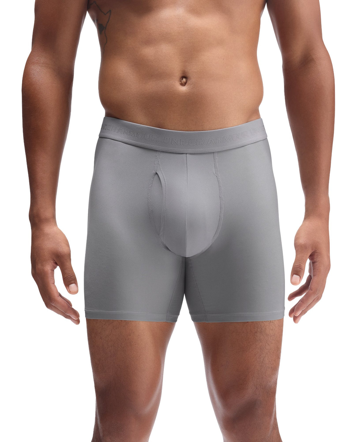 UA Performance Tech Mesh Mod Men's 6" 3-Pack Boxerjock® - Gray