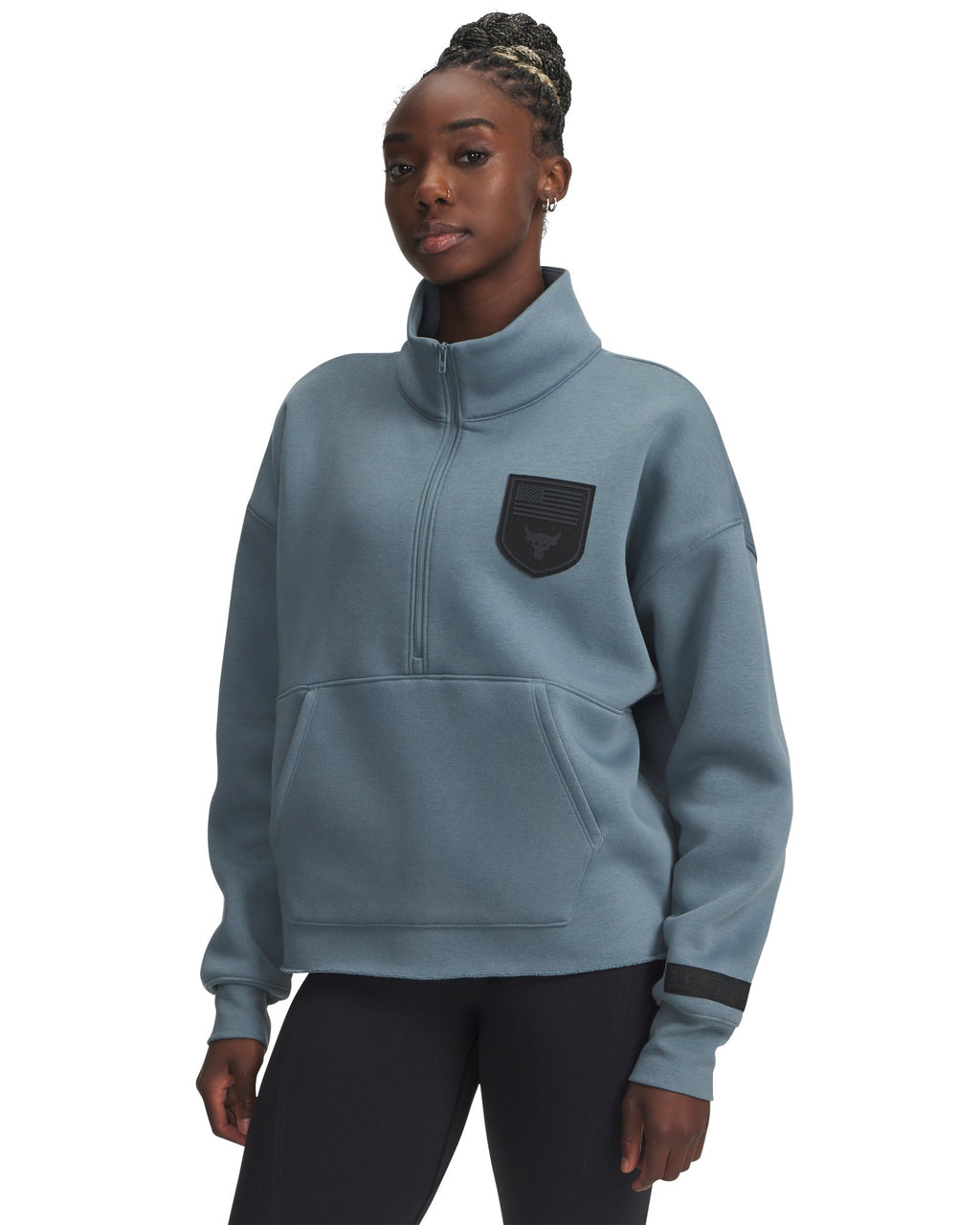 Project Rock Veterans Day Women's ½ Zip - Blue