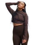 UA Meridian Suede Effect Women's Long Sleeve - Brown