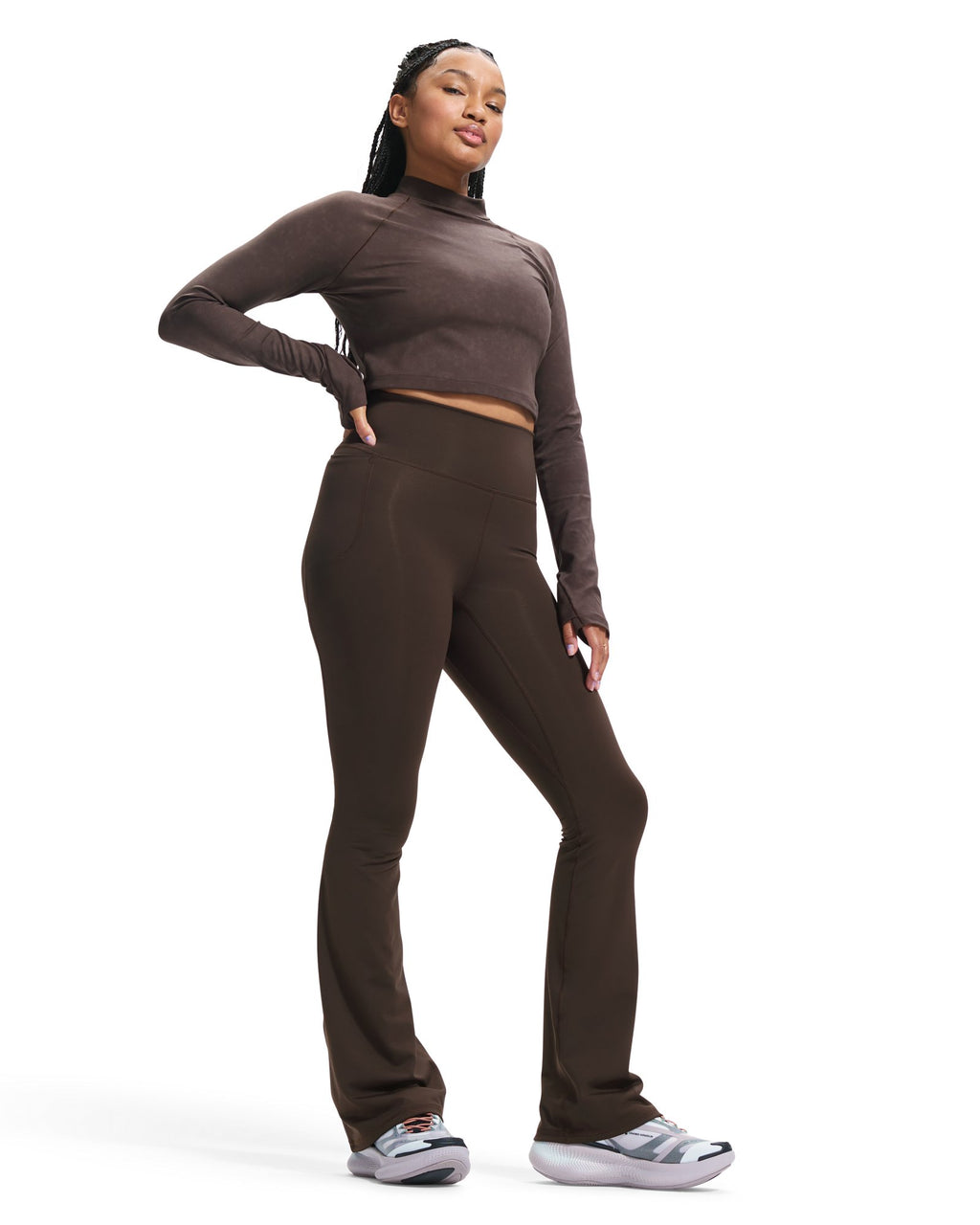UA Meridian Suede Effect Women's Long Sleeve - Brown
