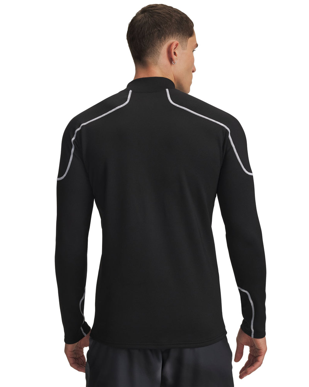 UA Cold Weather Grid Men's Long Sleeve Mock - Black