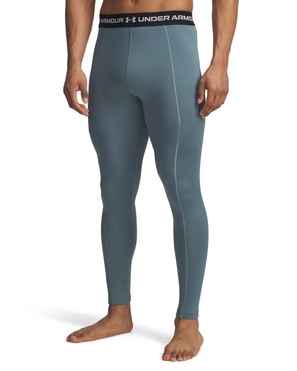 UA Cold Weather Grid Men's Leggings - Blue
