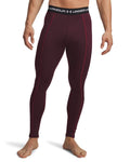 UA Cold Weather Grid Men's Leggings - Red