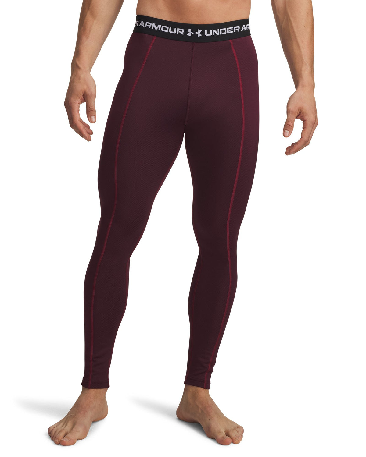 UA Cold Weather Grid Men's Leggings - Red