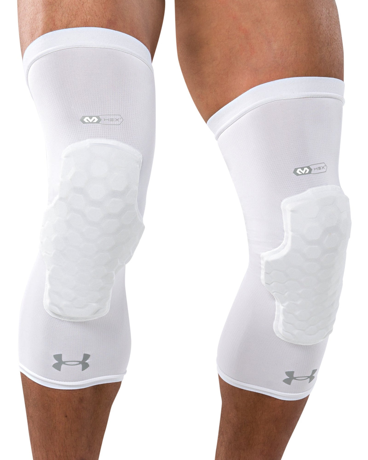 UA Gameday Armour Pro Padded Adult Leg Sleeves - White