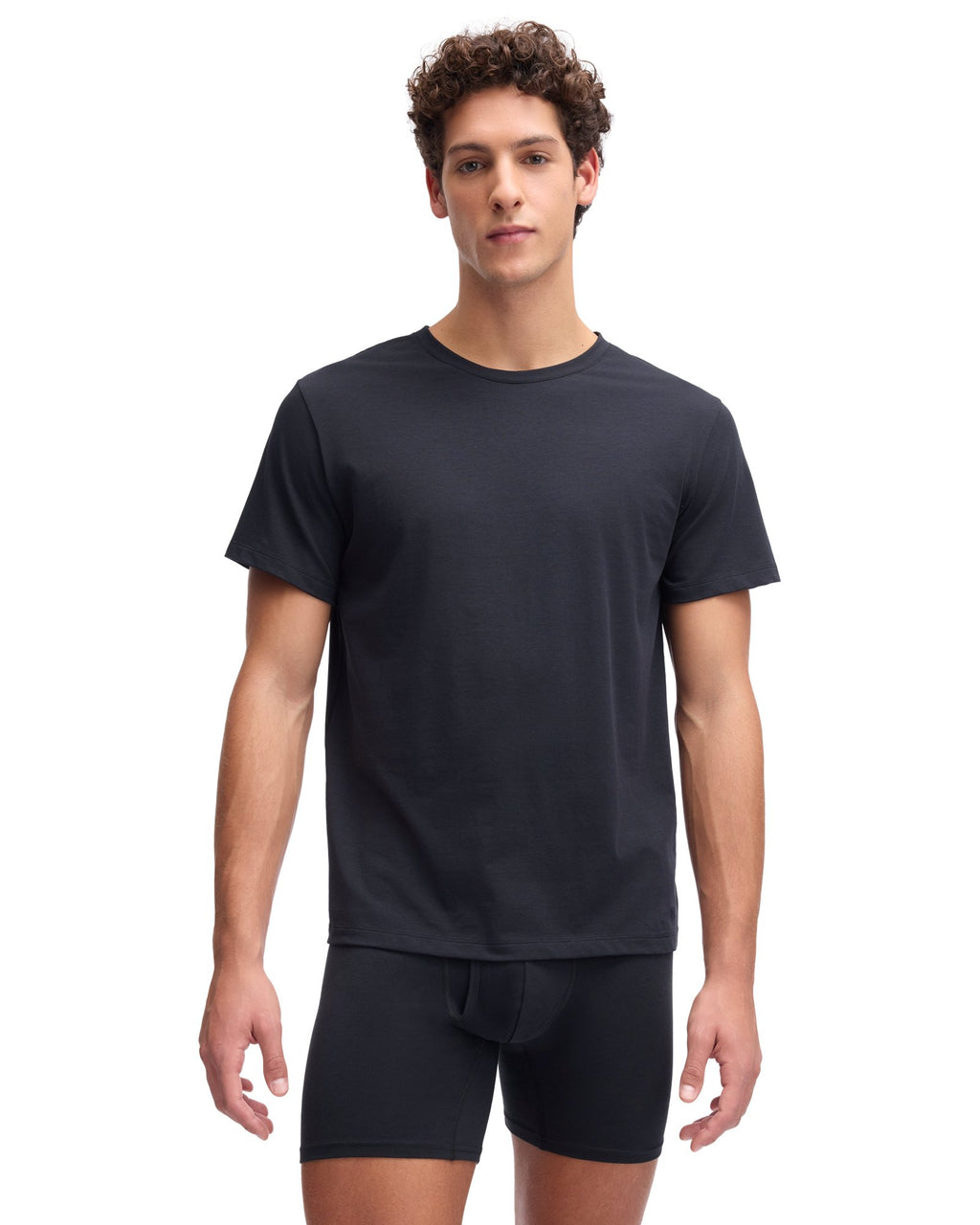 UA Performance Cotton Men's 2-Pack Crew Neck Undershirt - Black