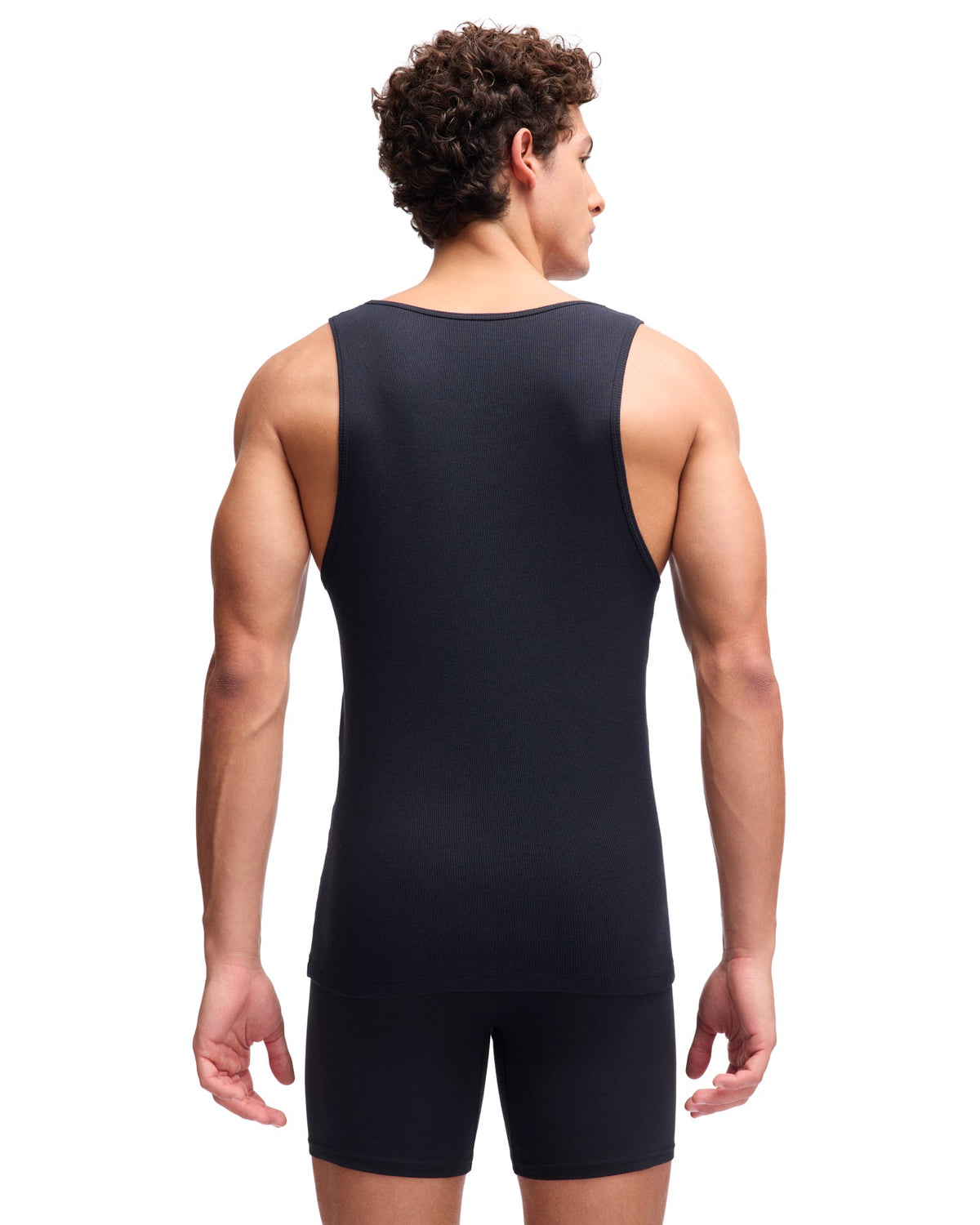 UA Performance Cotton Rib Men's 2-Pack Tank Undershirt - Black