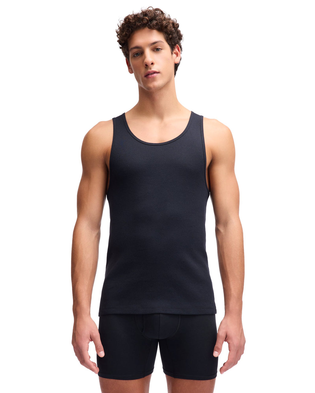 UA Performance Cotton Rib Men's 2-Pack Tank Undershirt - Black