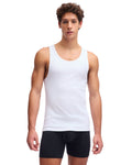 UA Performance Cotton Rib Men's 2-Pack Tank Undershirt - White
