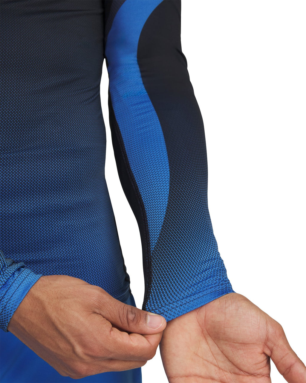 HeatGear® Sublimated Crew Men's Long Sleeve - Blue