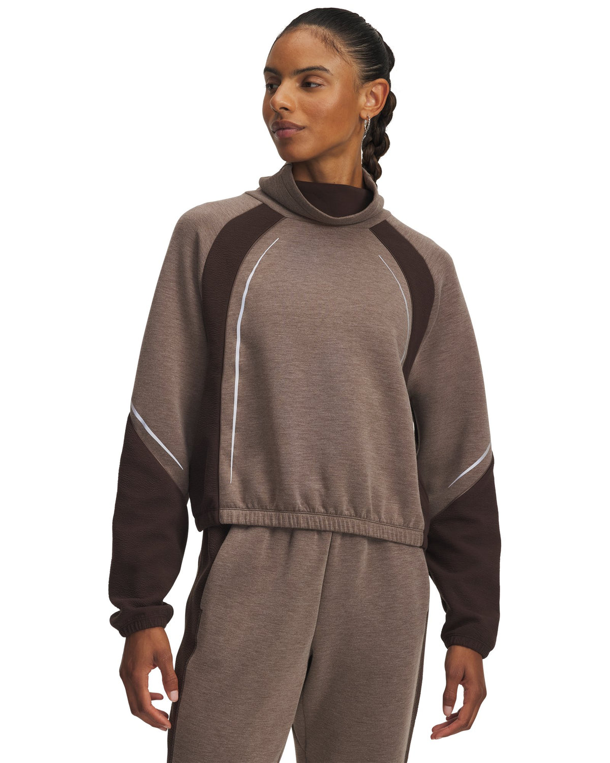 UA HB Cold Weather Women's Long Sleeve Mock - Brown