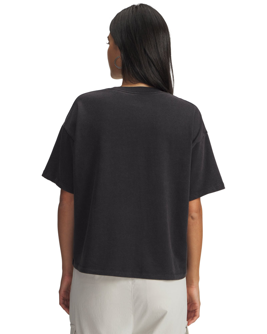 UA Boxy Wash Heavyweight Women's Short Sleeve - Black