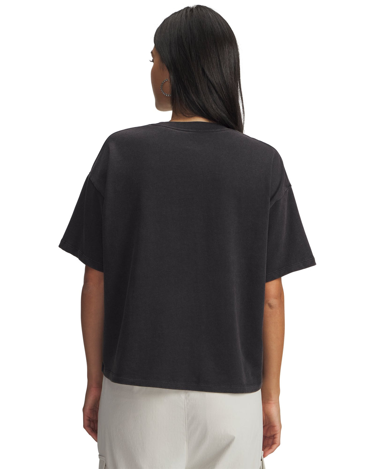 UA Boxy Wash Heavyweight Women's Short Sleeve - Black