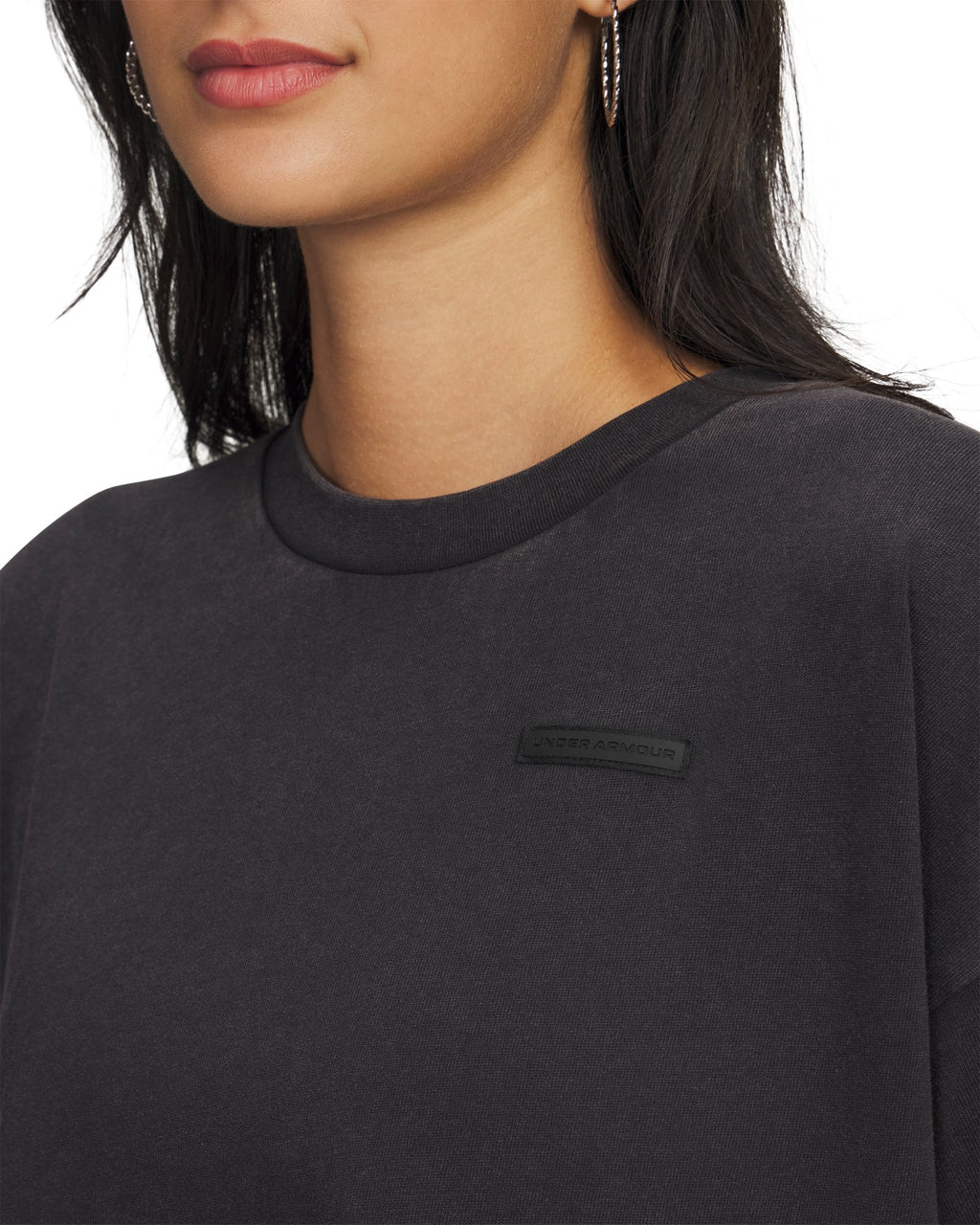 UA Boxy Wash Heavyweight Women's Short Sleeve - Black