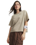 UA Boxy Wash Heavyweight Women's Short Sleeve - Brown