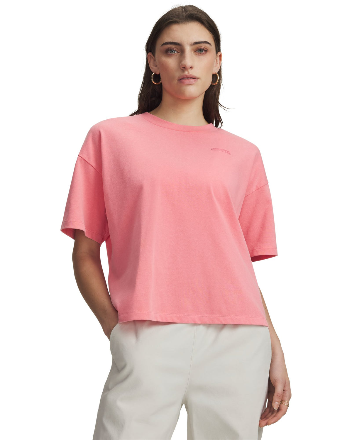 UA Boxy Wash Heavyweight Women's Short Sleeve - Pink