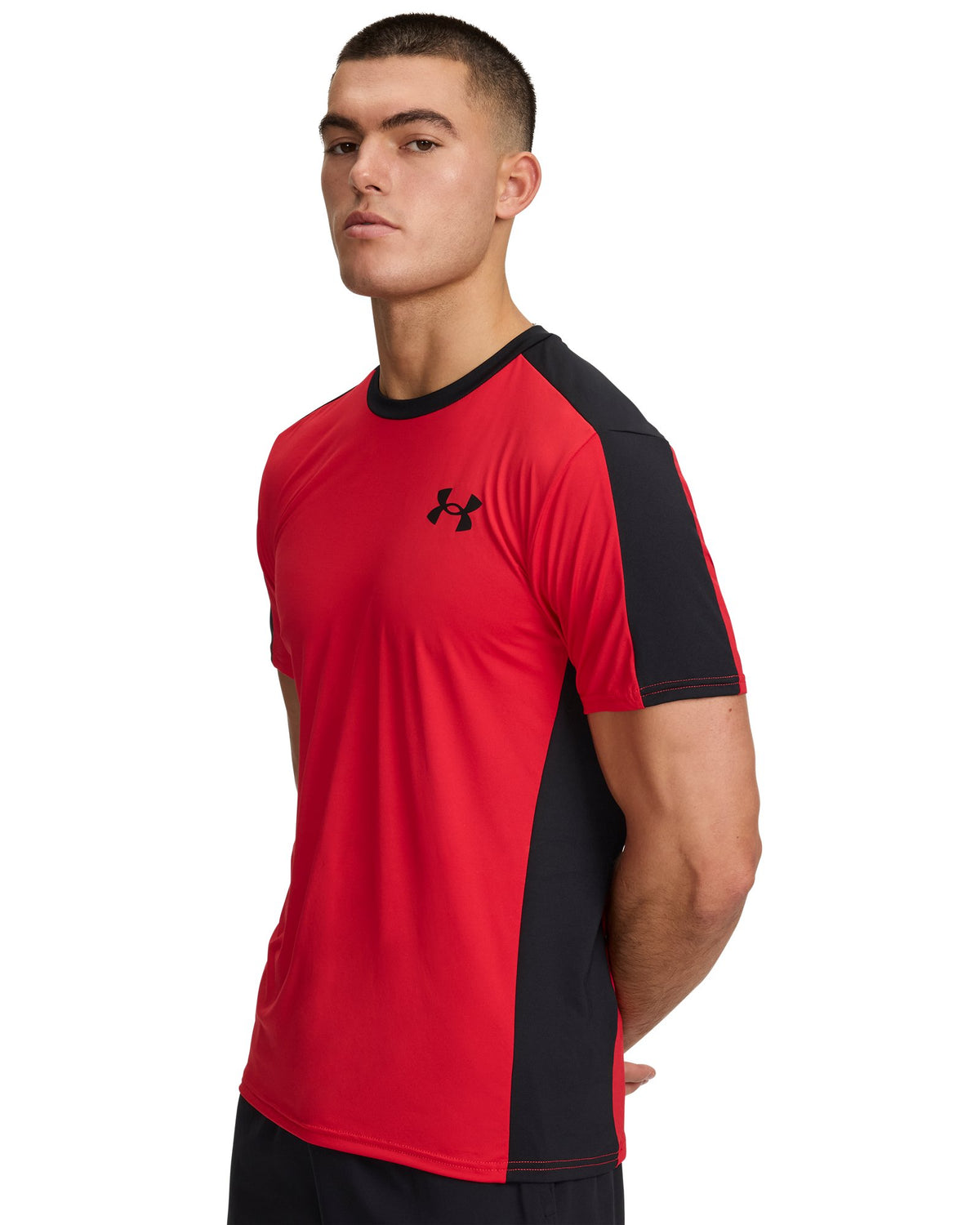 HeatGear® Wordmark Men's Short Sleeve - Red