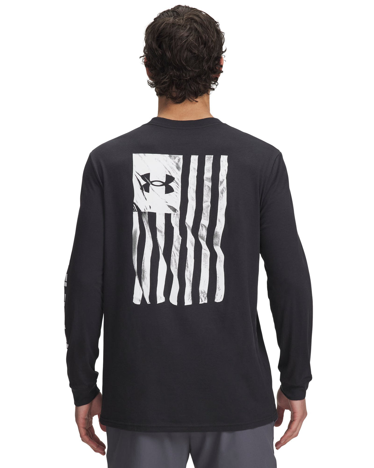 UA Freedom Flag Men's Long Sleeve - Black
