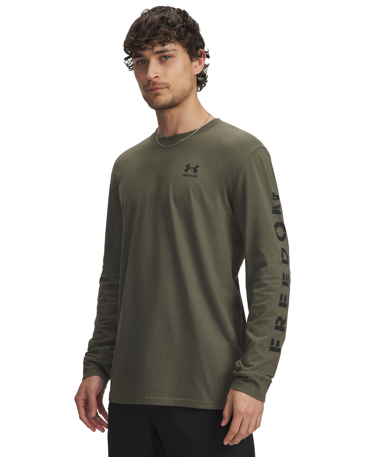 UA Freedom Flag Men's Long Sleeve - Green
