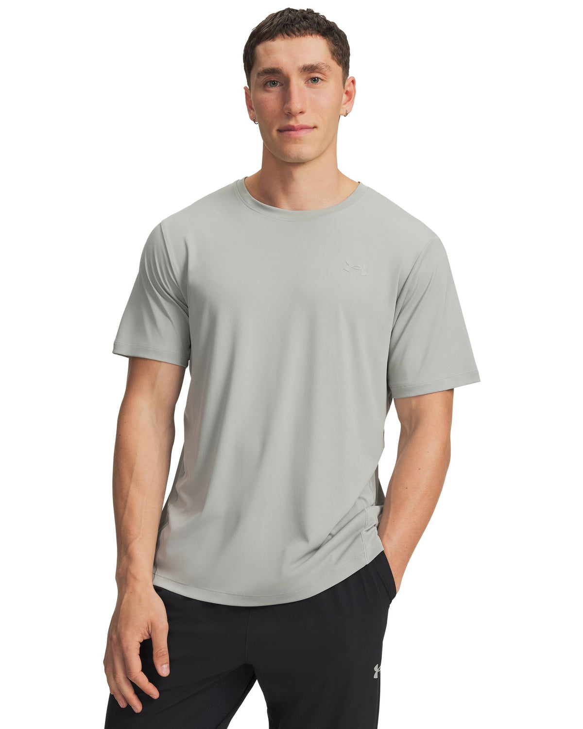 UA Explor Iso-Chill UPF Men's Short Sleeve  - Gray