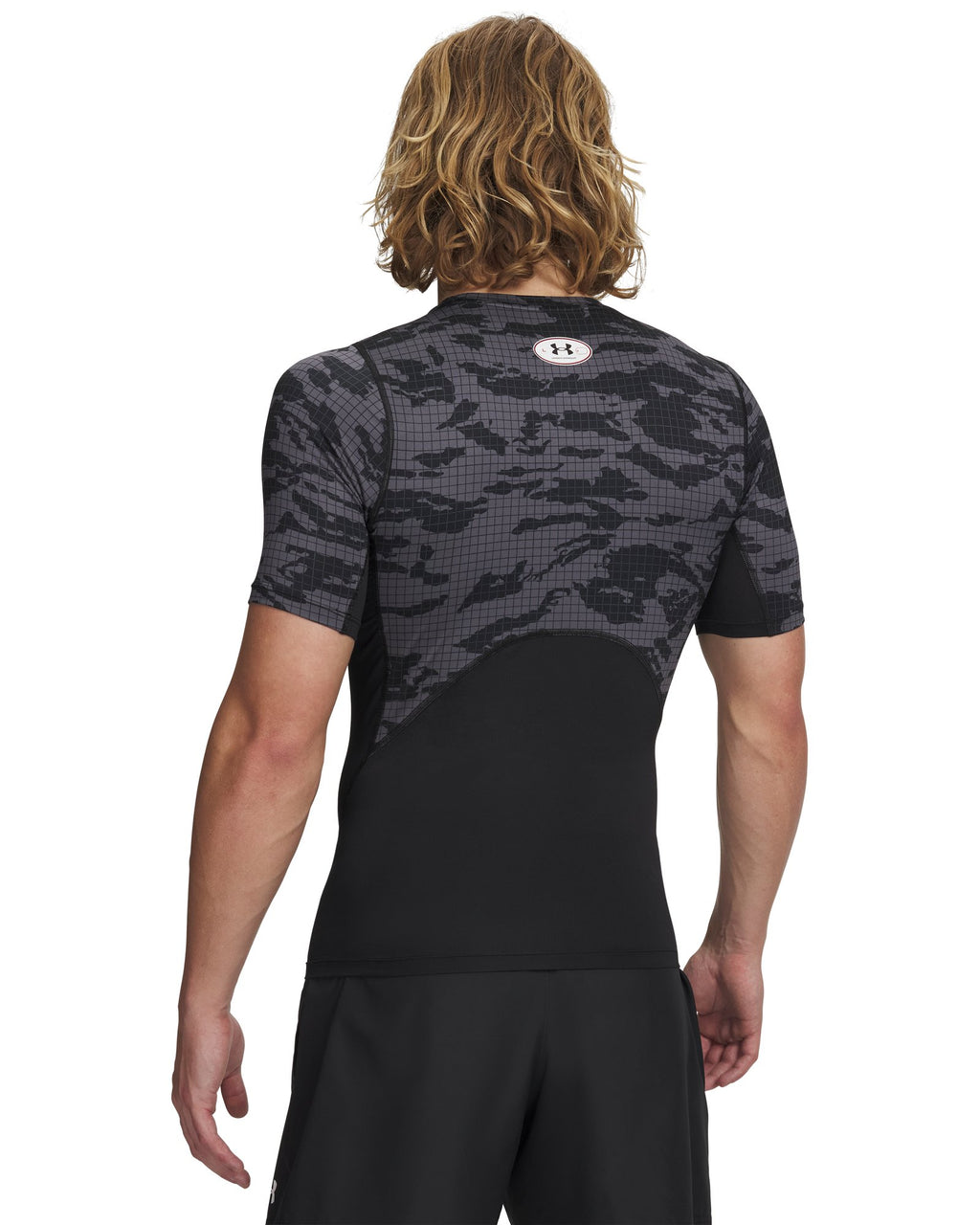 HeatGear® Printed Men's Short Sleeve - Black
