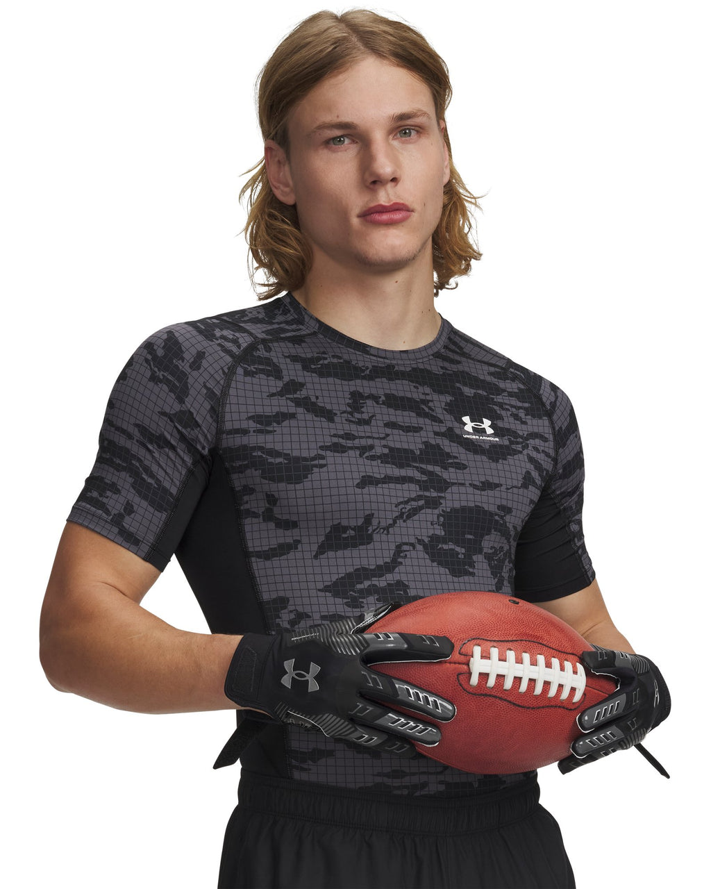 HeatGear® Printed Men's Short Sleeve - Black