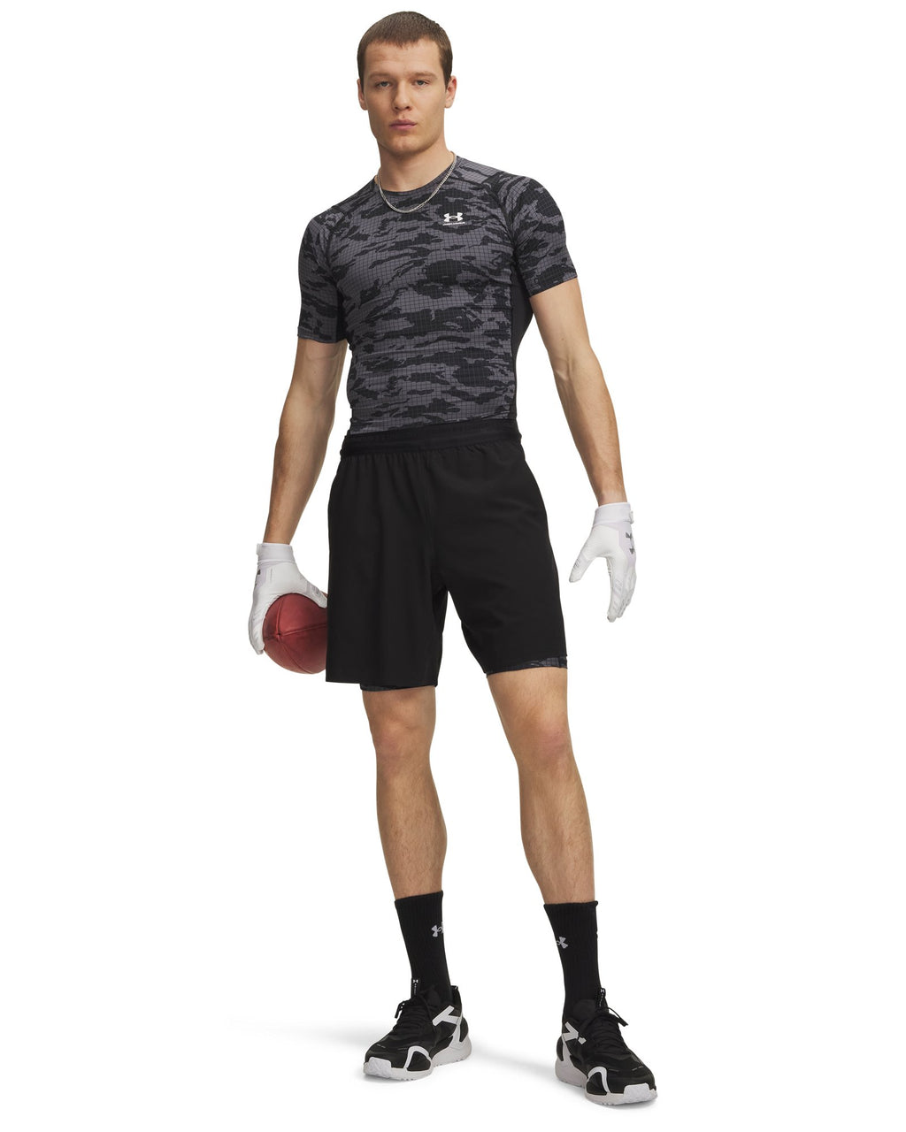 HeatGear® Printed Men's Long Shorts - Black