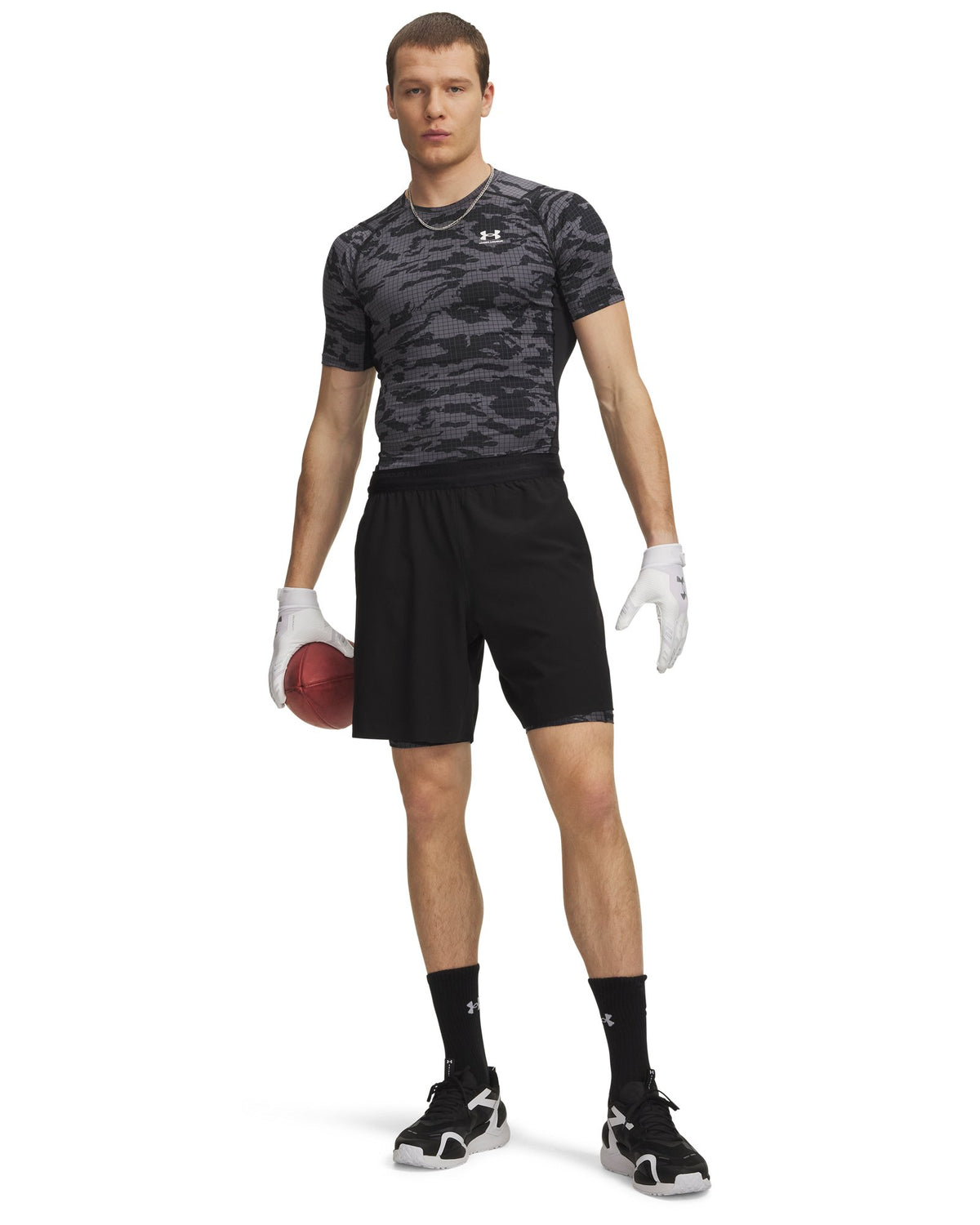 HeatGear® Printed Men's Long Shorts - Black