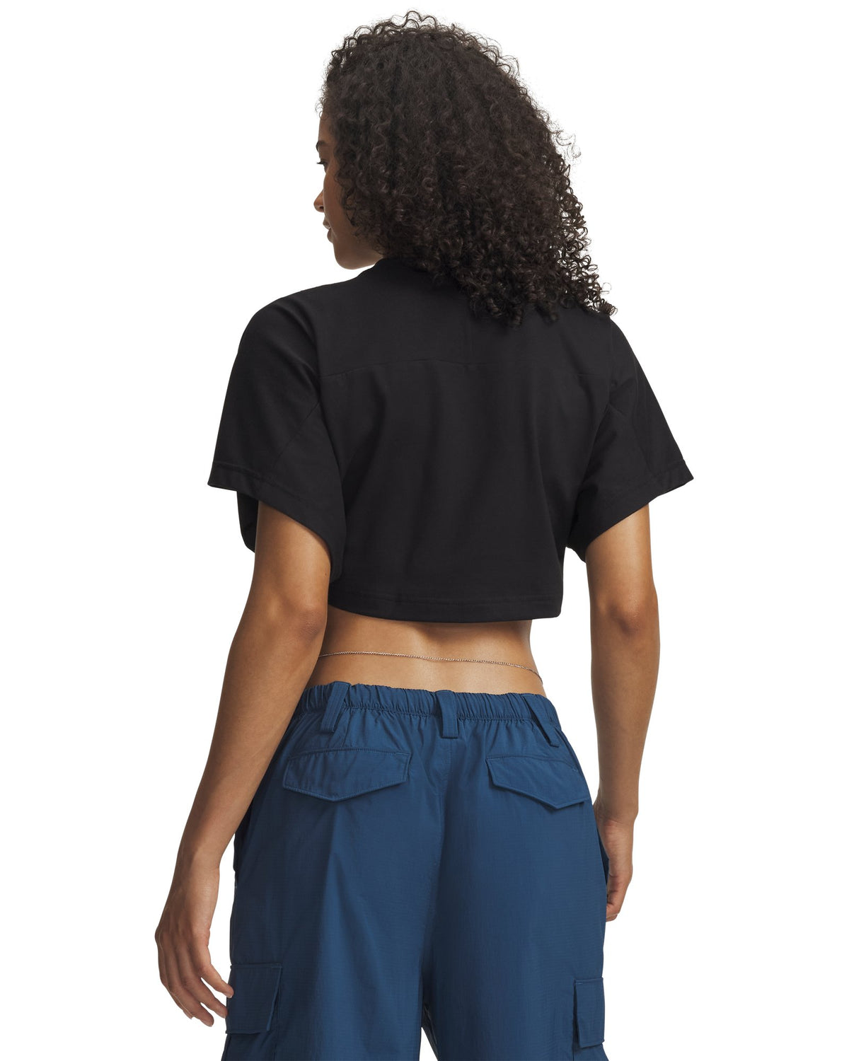 UA Cropped Script Women's Short Sleeve - Black
