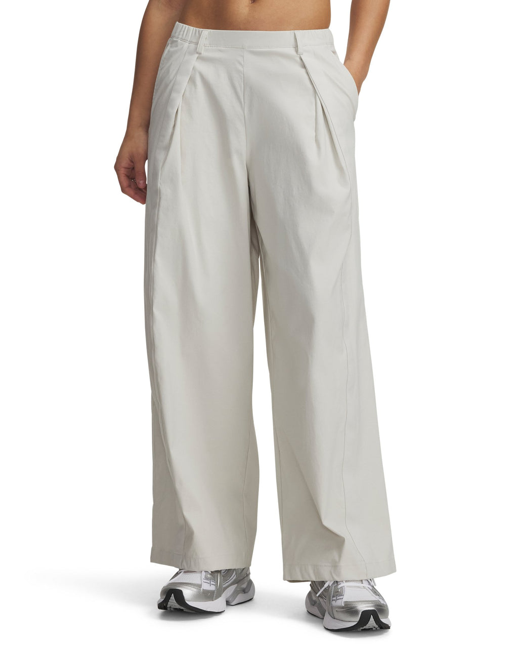 UA Unstoppable Pleated Women's Pants - White
