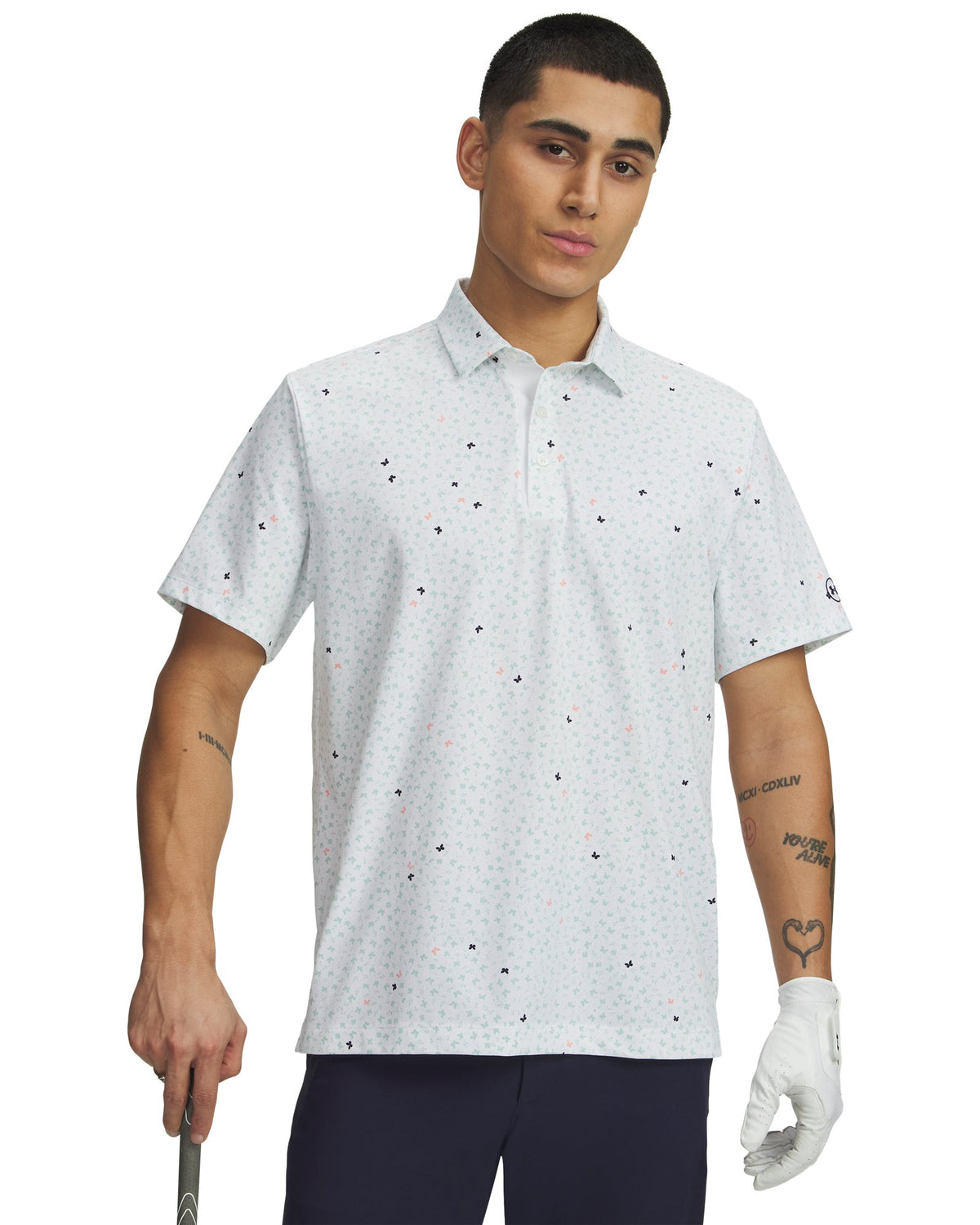 UA ArmourDry Printed Men's Polo - White