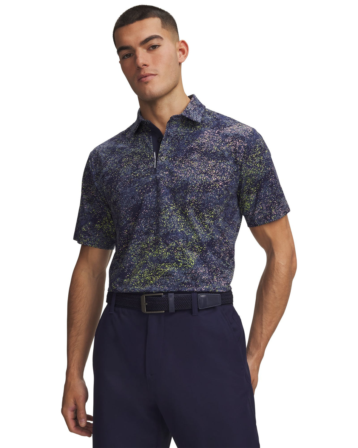 UA ArmourDry Printed Men's Polo - Blue