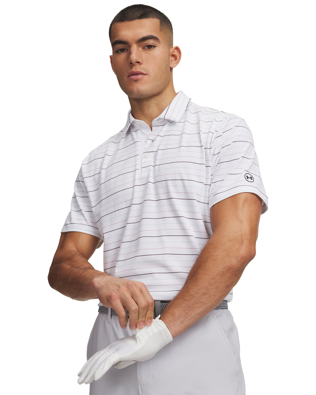 UA ArmourDry Stripe Men's Polo - Blue