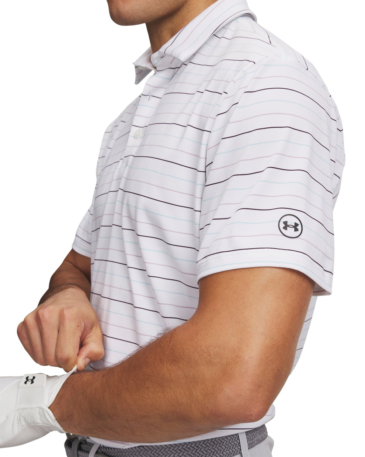 UA ArmourDry Stripe Men's Polo - Blue