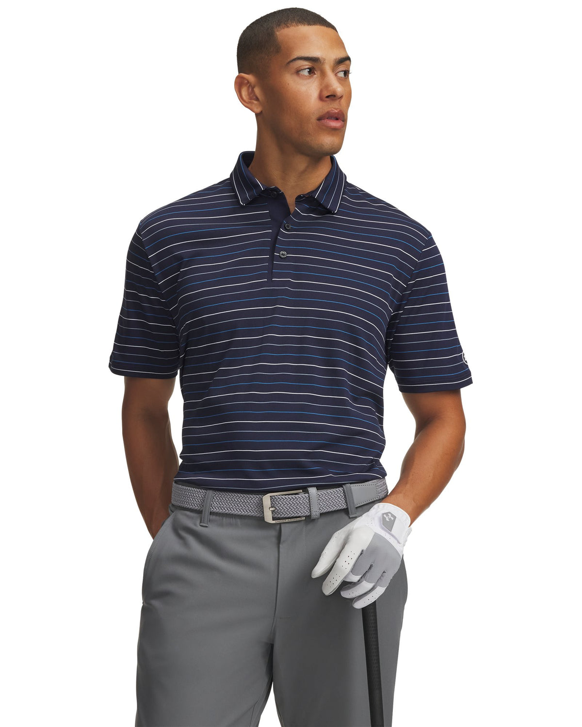 UA ArmourDry Stripe Men's Polo - Blue