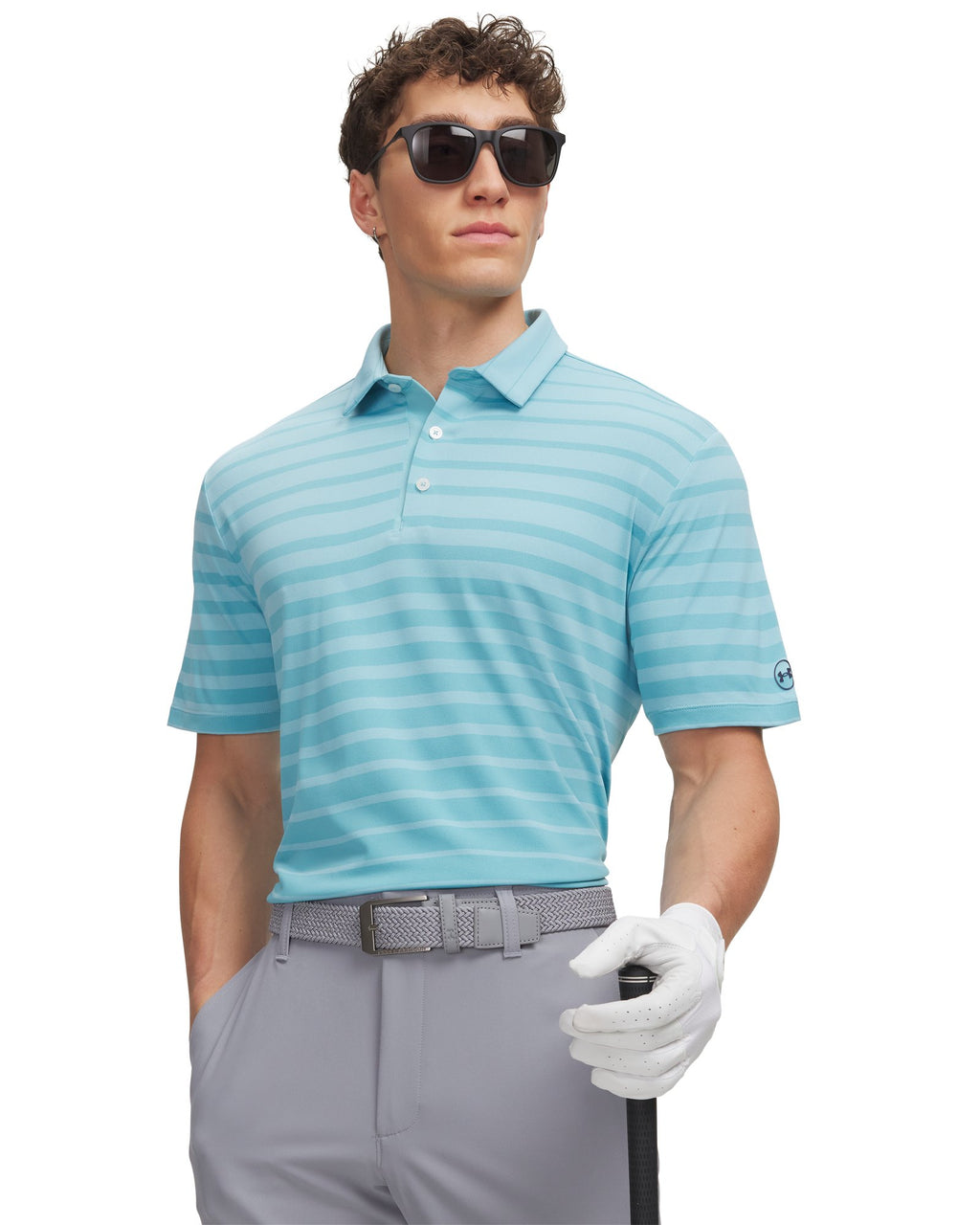 UA ArmourDry Stripe Men's Polo - Blue