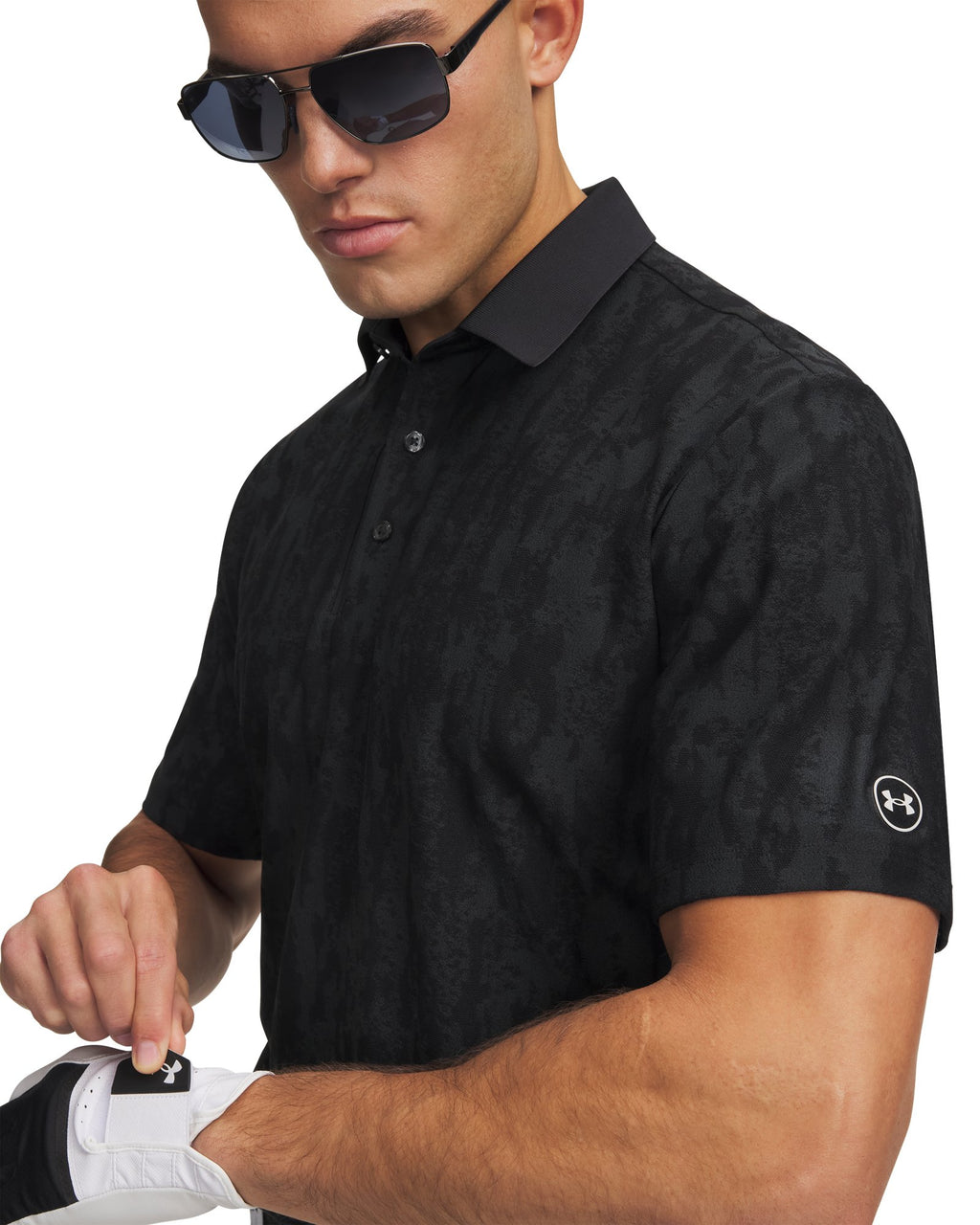 UA ArmourDry Jacquard Men's Polo - Black