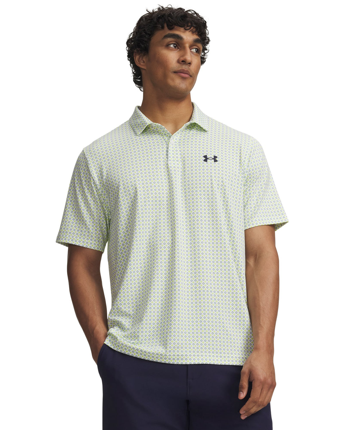 UA Matchplay Printed Men's Polo - White