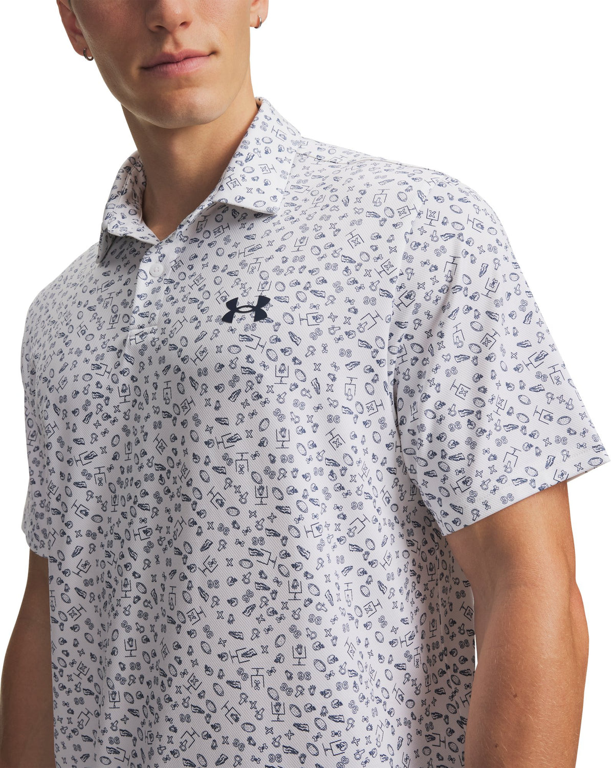 UA Matchplay Printed Men's Polo - Brown