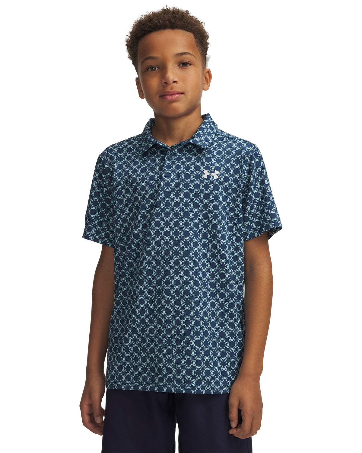 UA Matchplay Printed Boys' Polo - Blue