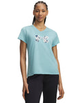 UA Tech™ Twist Graphic Women's V-Neck Short Sleeve - Blue