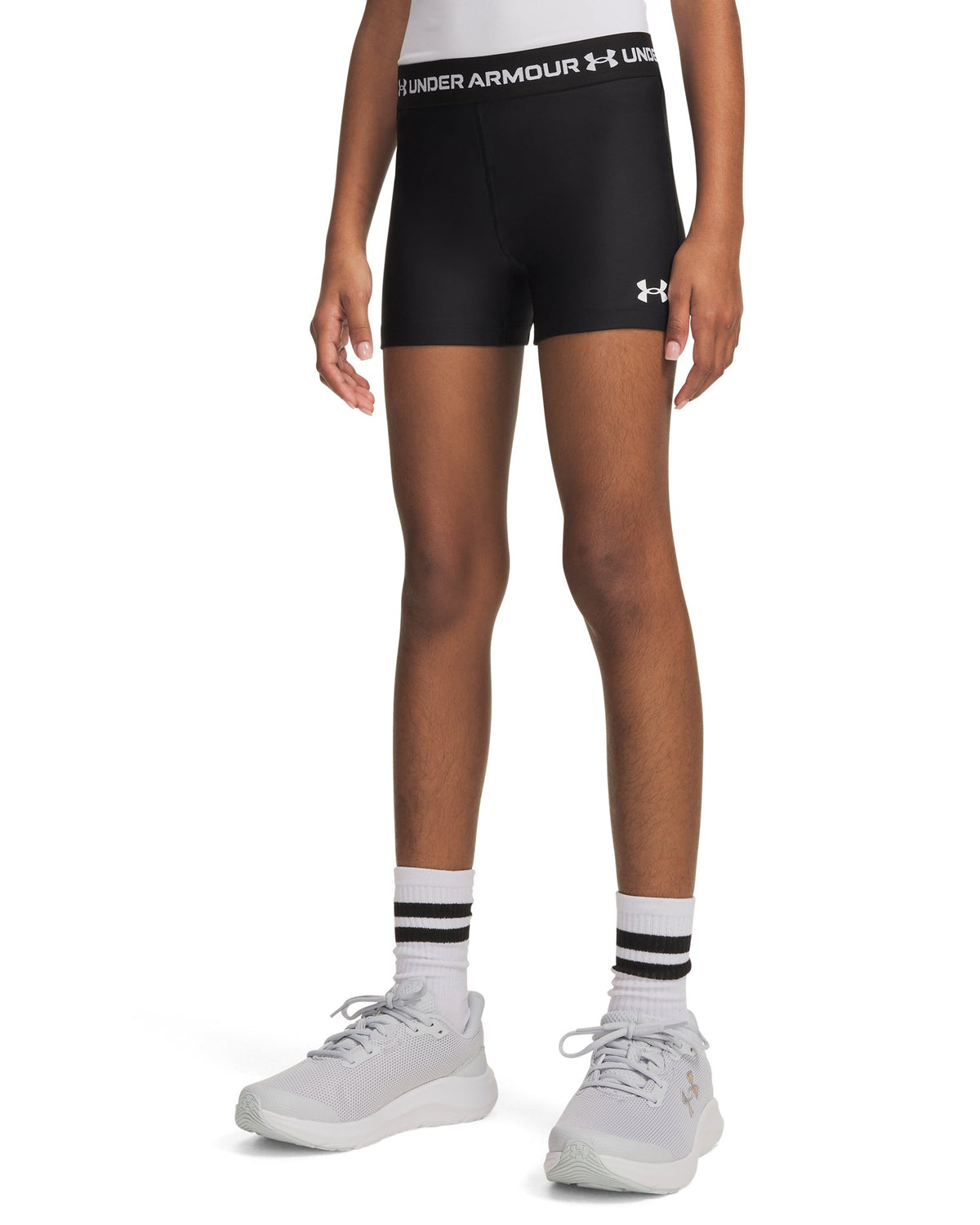 HeatGear® Shorty Girls' Shorts - Black
