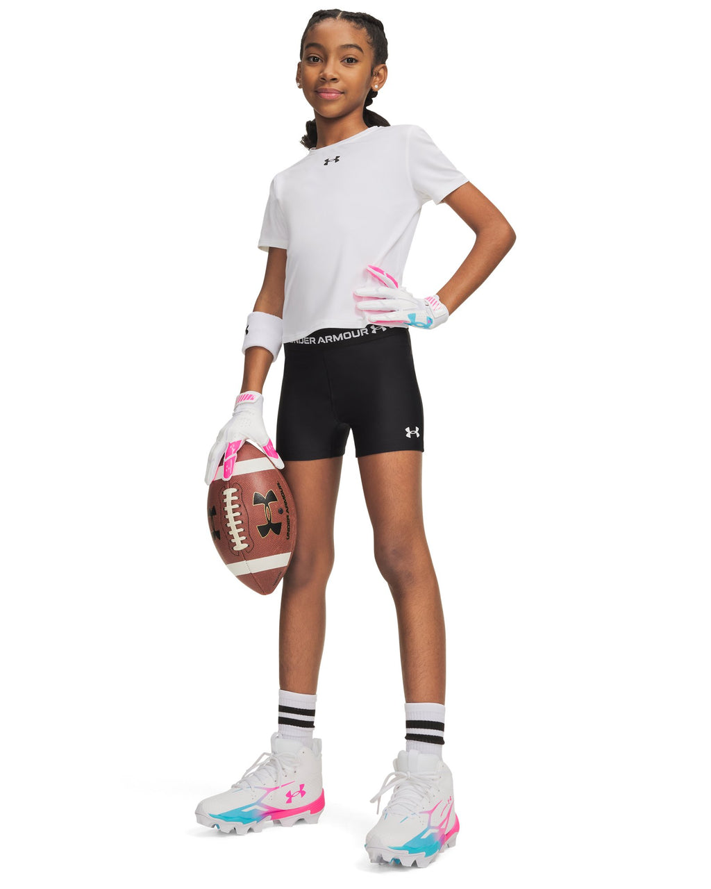 HeatGear® Shorty Girls' Shorts - Black