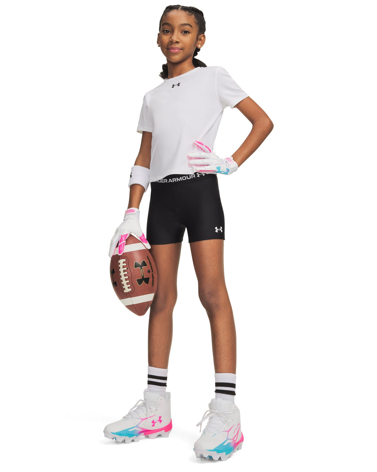 HeatGear® Shorty Girls' Shorts - Black
