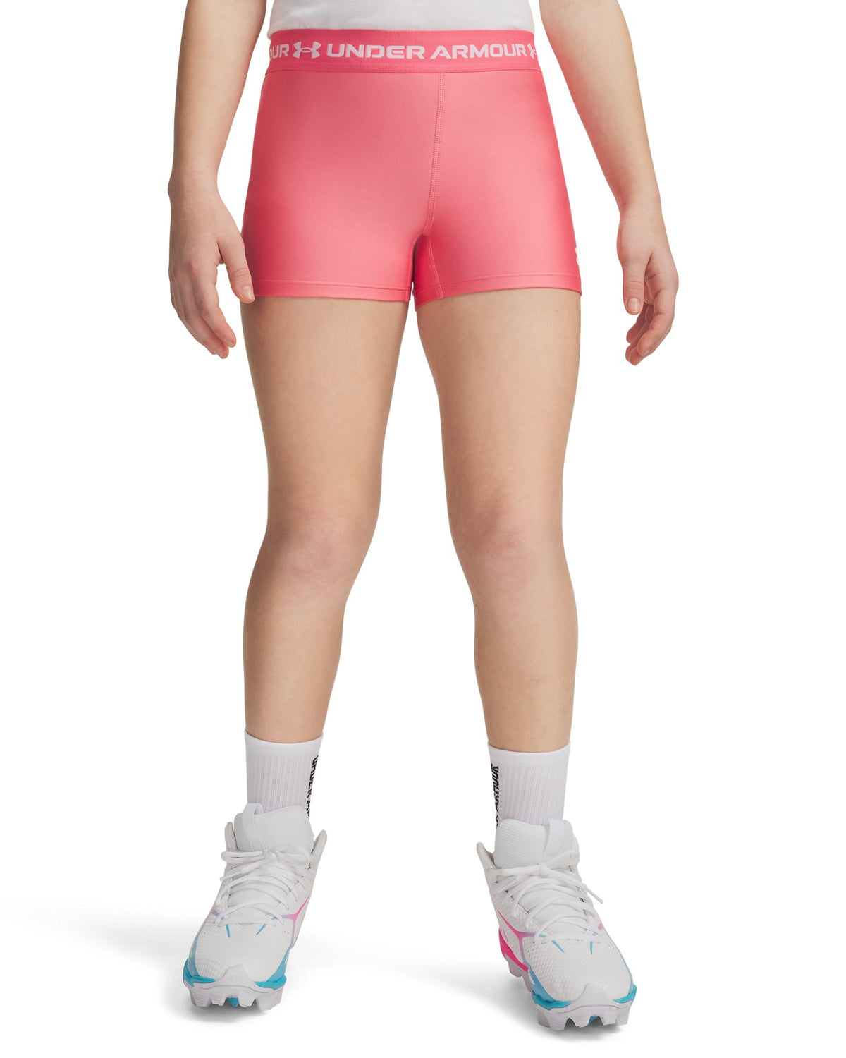 HeatGear® Shorty Girls' Shorts - Pink