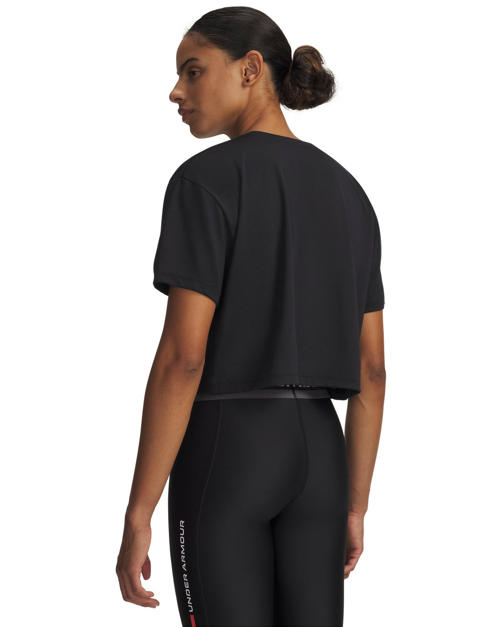 UA Tech™ Branded Women's Crop Short Sleeve - Black