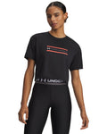 UA Tech™ Branded Women's Crop Short Sleeve - Black