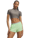 HeatGear® Women's Crop Mock Short Sleeve - Gray