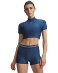 HeatGear® Women's Crop Mock Short Sleeve - Blue