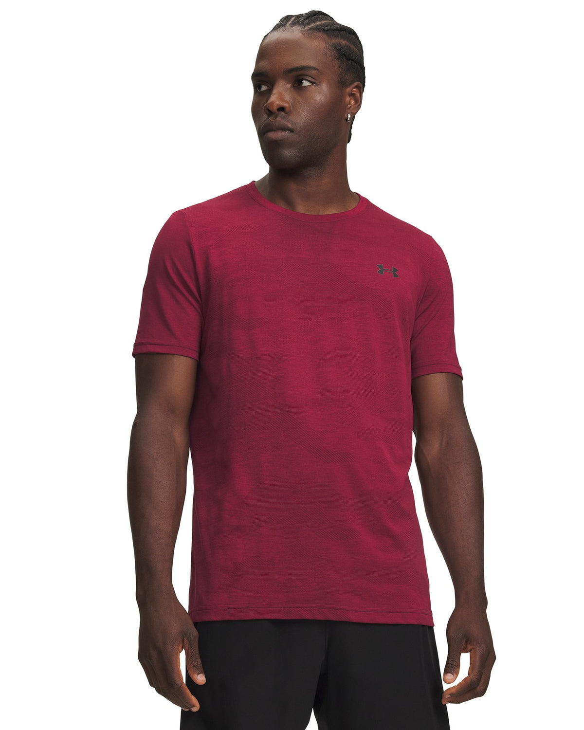UA Vanish Elite Seamless Camo Men's Short Sleeve - Red